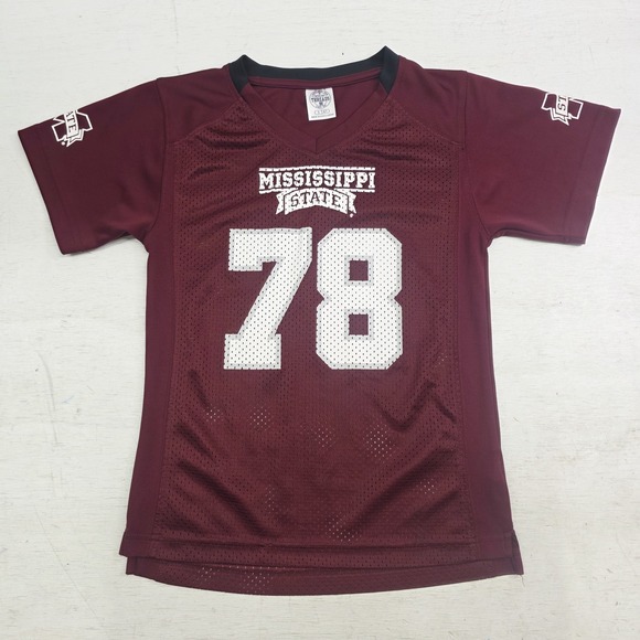 Rivalry Threads Other - Mississippi State Bulldogs Football Jersey Maroon NCAA Youth Kids Boys Sz S 6/7